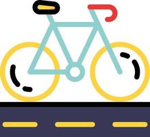 wielersport fiets sport fiets - gevulde schets icoon vector