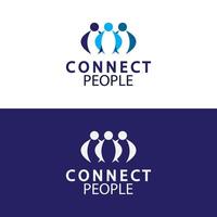 mensen aansluiten logo ontwerp sjabloon. verbinding logo voor bedrijf vector
