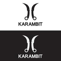 karambit mes icoon logo ontwerp vector sjabloon