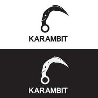 karambit mes icoon logo ontwerp vector sjabloon