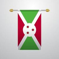 Burundi hangende vlag vector