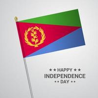 eritrea onafhankelijkheid dag typografisch ontwerp met vlag vector