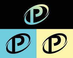 creatief brief p logo ontwerp sjabloon vector