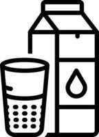 lijnpictogram voor melk vector