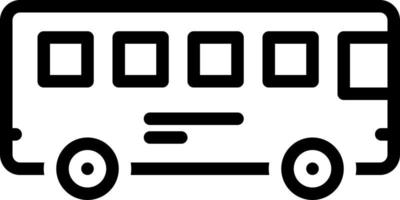 lijn pictogram voor bus vector