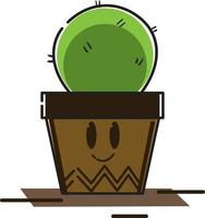 schattig tekenfilm cactus vector