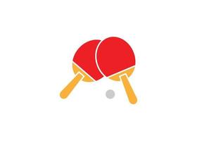tafel tennis icoon logo ontwerp sjabloon vector geïsoleerd illustratie