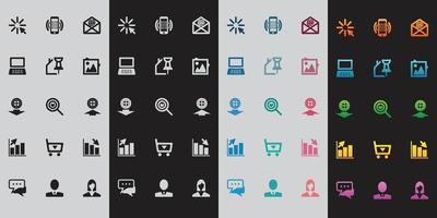 zakelijke pictogrammen instellen vector