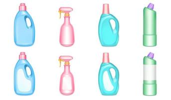 plastic flessen voor huishouden Chemicaliën, schoonmakers vector