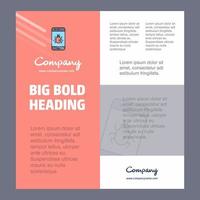 kever Aan een smartphone bedrijf bedrijf poster sjabloon met plaats voor tekst en afbeeldingen vector achtergrond