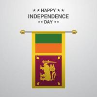 sri lanka onafhankelijkheid dag hangende vlag achtergrond vector