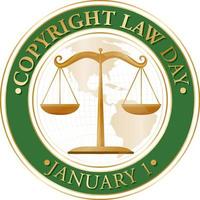auteursrechten wet dag banier ontwerp vector
