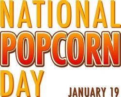 nationaal popcorn dag banier ontwerp vector