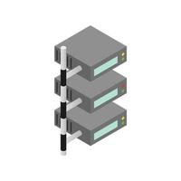 servers icoon, isometrische 3d stijl vector