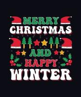 kerst typografie t-shirt ontwerp vector