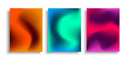 modern kleurrijk helling reeks achtergrond. abstract modieus vloeistof vorm ontwerp. sjabloon verzameling voor brochure, omslag, folder, poster, spandoek. vector illustratie