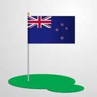 nieuw Zeeland vlag pool vector