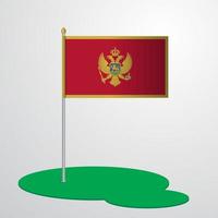 Montenegro vlag pool vector