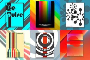 set covers met abstract ontwerp vector