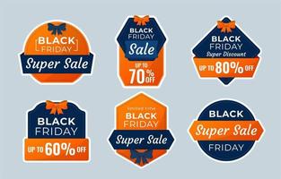 Black Friday-verkooplabelcollecties vector
