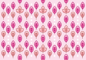 Pretty Pink Leaf Achtergrond van het Patroon vector