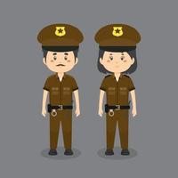personages die politie-uniformen dragen vector
