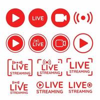 live streaming symbolenset vector