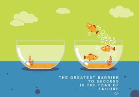 Vlieg Fish and Success Concept Vector