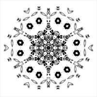 monochroom circulaire meetkundig ornament. ronde mandala. vector