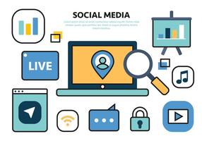 Gratis Social Media Vector Illustration