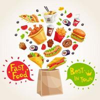 fast food samenstelling vector