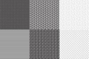 Naadloos zwart-wit Vector Patterns