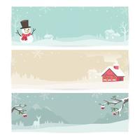 winterlandschap banner vector