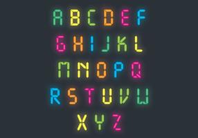 Bright Neon Letter Vector Pack