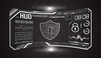 modern hud technologie scherm achtergrond met slot vector