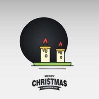 vrolijk Kerstmis kaart met creatief ontwerp en licht achtergrond vector
