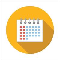 platte kalenderpictogram vector