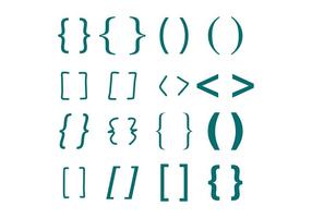 turquoise Brackets vector