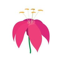 roze bloem icoon, tekenfilm stijl vector