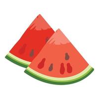 watermeloen een deel icoon tekenfilm vector. plak fruit vector