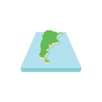 kaart van Argentinië icoon, tekenfilm stijl vector