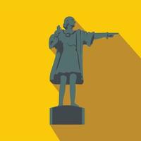 cristobal dikke darm beeldhouwwerk in Barcelona vlak icoon vector