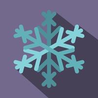 sneeuwvlok icoon, vlak stijl vector