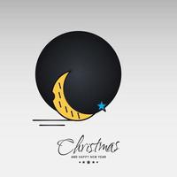 Kerstmis kaart met creatief elegant ontwerp en licht achtergrond vector