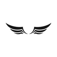 Vleugels icoon in gemakkelijk stijl vector