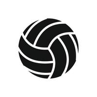 volleybal bal zwart gemakkelijk icoon vector