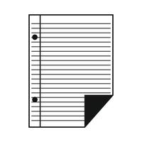 bekleed papier van notitieboekje gemakkelijk icoon vector
