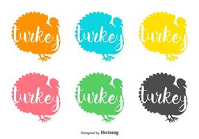 Wild Turkije Vector Badges