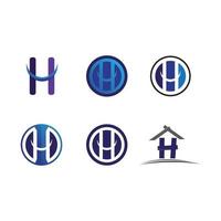 h brief logo ontwerp vector identiteit icoon teken