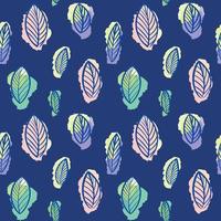 bladeren patroon Aan een blauw achtergrond. mooi botanisch illustratie van bladeren. vector